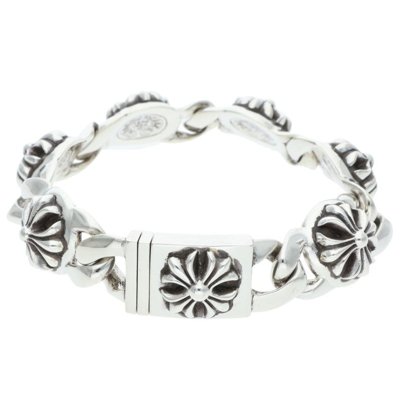 Chrome Hearts CROSS LINK Silver Bracelet Size 6LINK