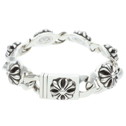 Chrome Hearts CROSS LINK Silver Bracelet Size 6LINK