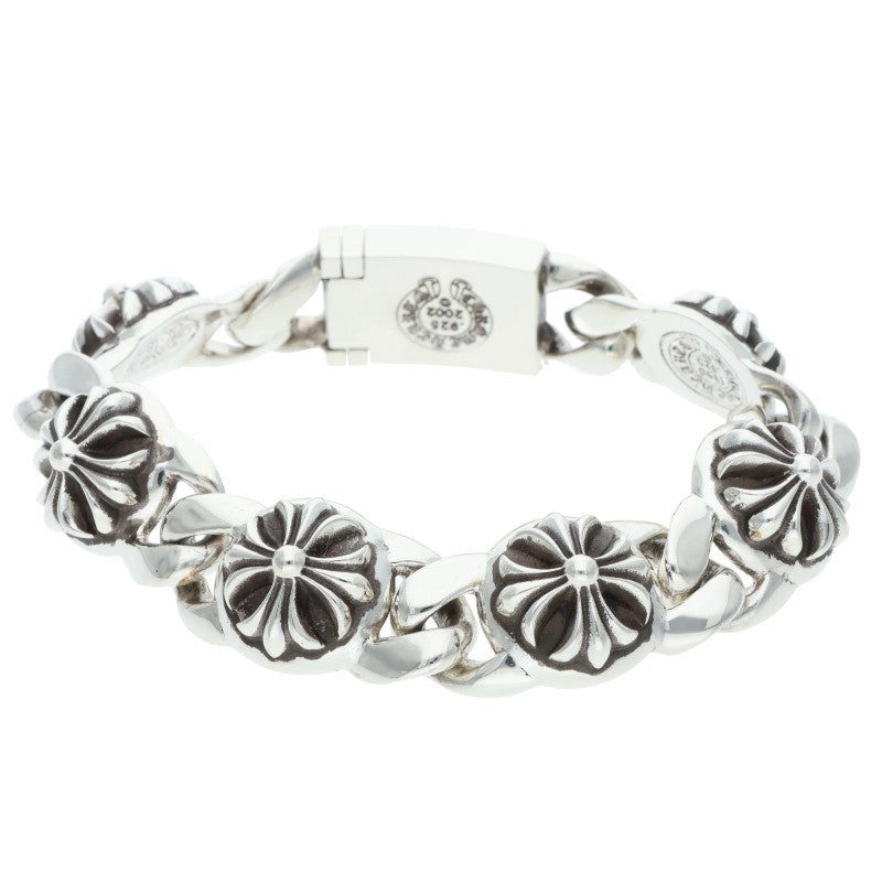 Chrome Hearts CROSS LINK Silver Bracelet Size 6LINK