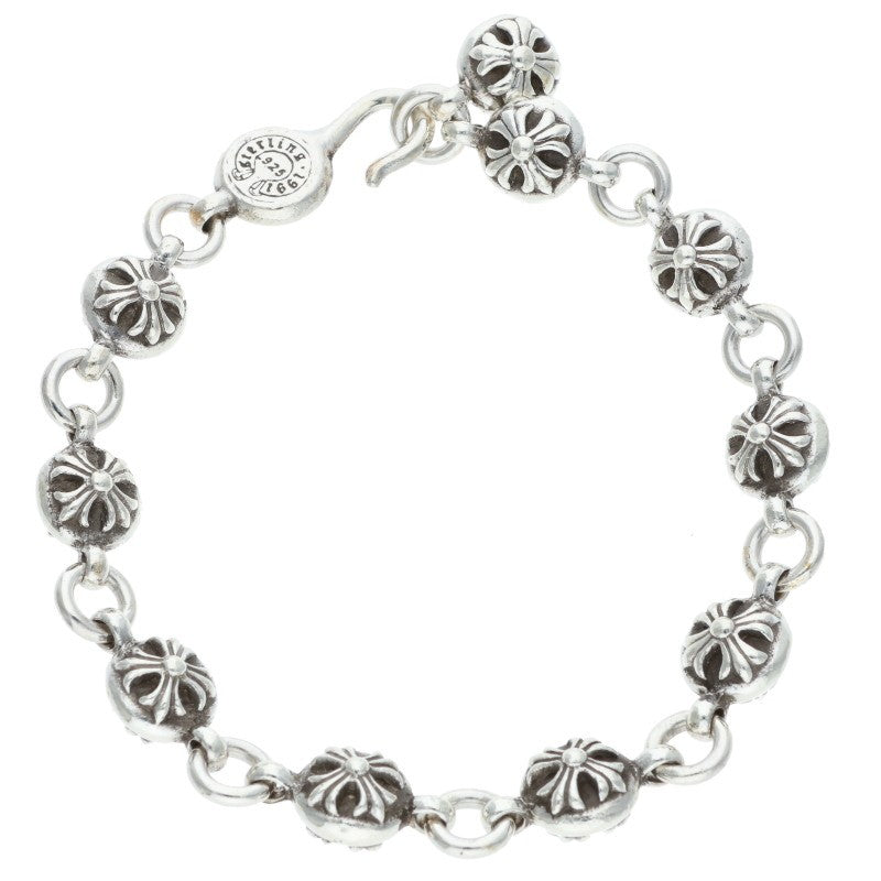 Chrome Hearts #2 Cross Ball Silver Bracelet