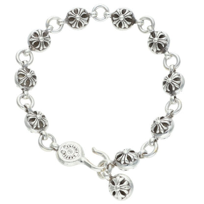Chrome Hearts #2 Cross Ball Silver Bracelet
