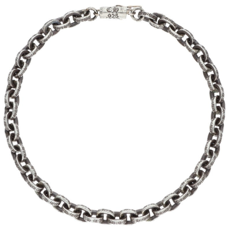 Chrome Hearts PAPER CHAIN Silver Bracelet Size 8 Inch