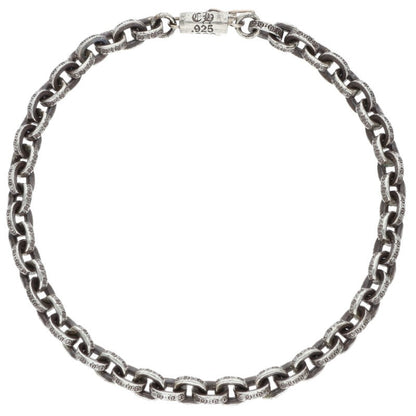 Chrome Hearts PAPER CHAIN Silver Bracelet Size 8 Inch