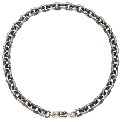 Chrome Hearts PAPER CHAIN Silver Bracelet Size 8 Inch
