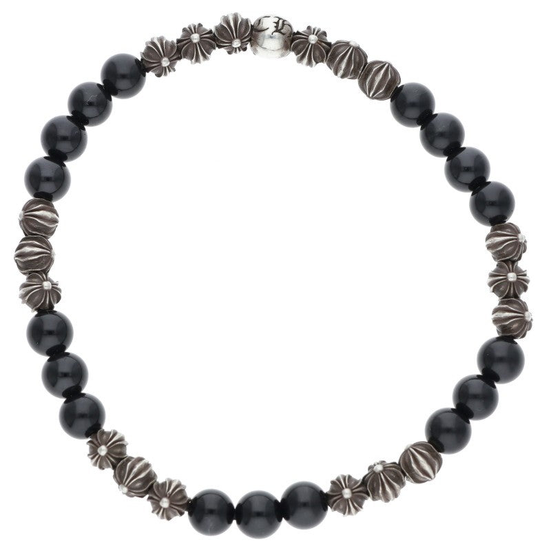 Chrome Hearts 6mm Black Tourmaline Bead Bracelet Size 6