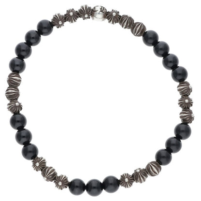 Chrome Hearts 6mm Black Tourmaline Bead Bracelet Size 6