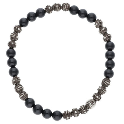 Chrome Hearts 6mm Black Tourmaline Bead Bracelet Size 6
