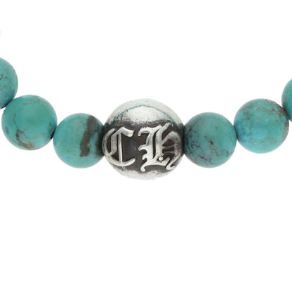 Chrome Hearts Cross Ball 8mm Turquoise Bead Bracelet