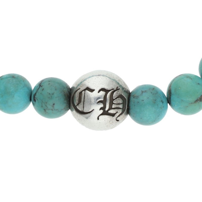 Chrome Hearts Cross Ball 8mm Turquoise Bead Bracelet