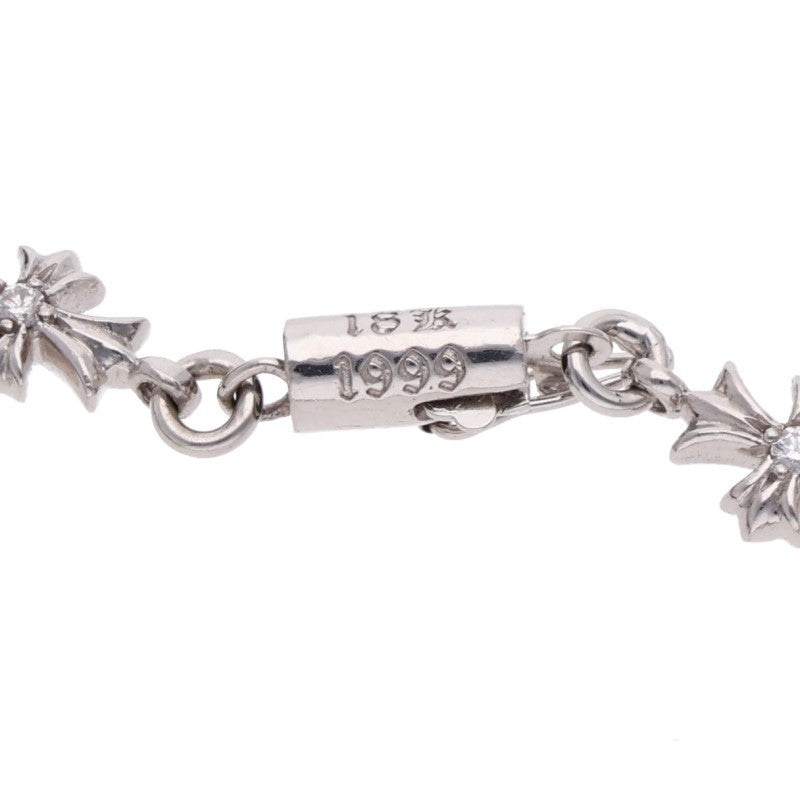 Chrome Hearts 18K Tiny E CH Diamond Bracelet Size 11LINK