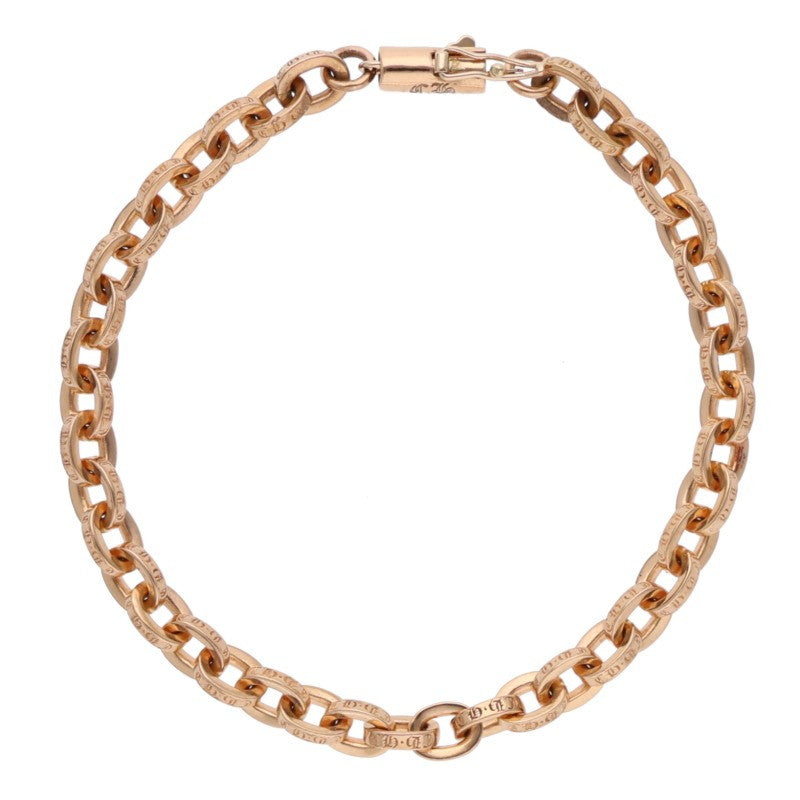 Chrome Hearts 22K Yellow Gold Chain Bracelet Size 6.5INCH