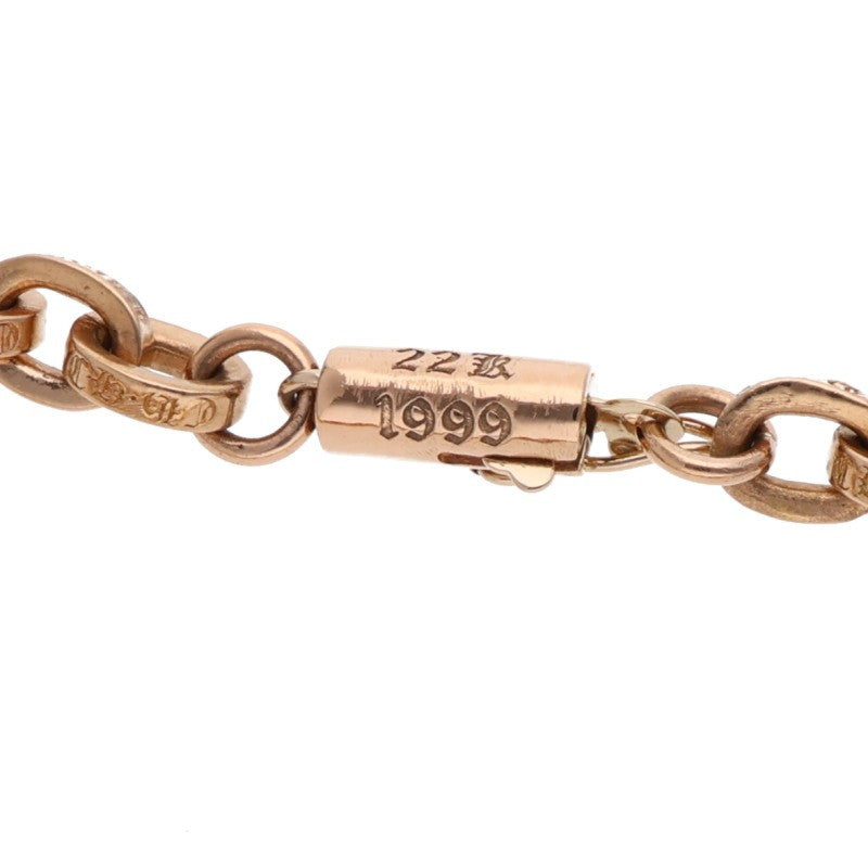 Chrome Hearts 22K Yellow Gold Chain Bracelet Size 6.5INCH