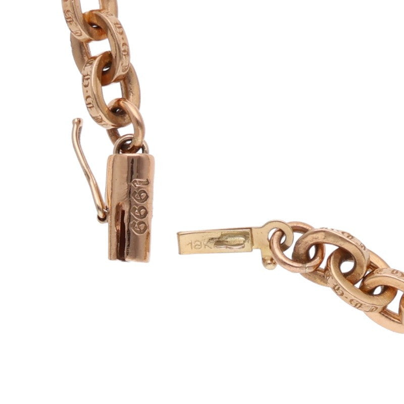 Chrome Hearts 22K Yellow Gold Chain Bracelet Size 6.5INCH