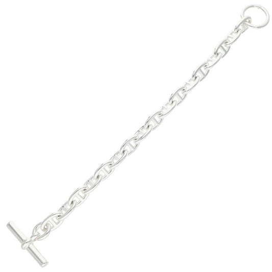 HERMES Chaine d'Ancre MM Silver Bracelet Size 17LINK