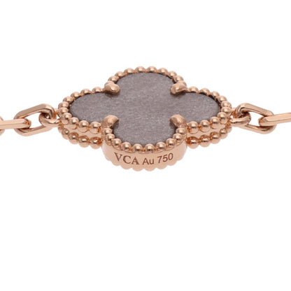 VANCLEEF & ARPELS Vintage Alhambra K18PG Obsidian Bracelet