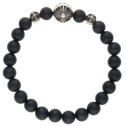 Chrome Hearts 8mm Matte Onyx Bead Bracelet