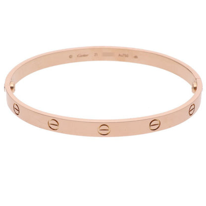Cartier LOVE BRACELET 18K Pink Gold Bracelet Size 21