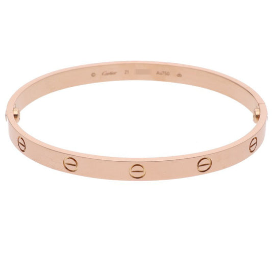 Cartier LOVE BRACELET 18K Pink Gold Bracelet Size 21