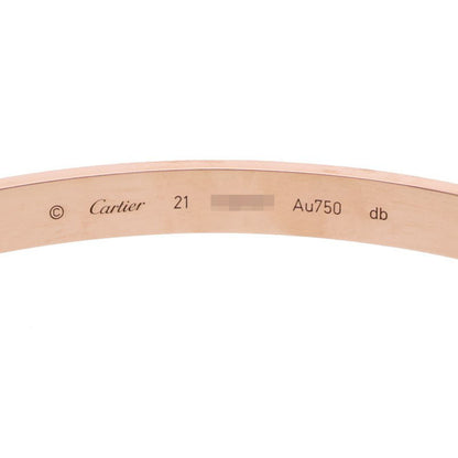 Cartier LOVE BRACELET 18K Pink Gold Bracelet Size 21