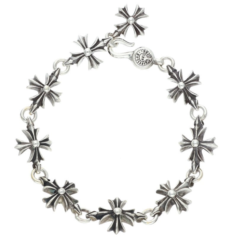 Chrome Hearts CO CH PLUS Cutout Silver Bracelet Size 9LINK
