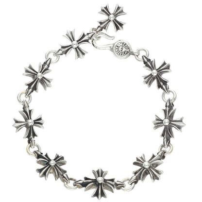 Chrome Hearts CO CH PLUS Cutout Silver Bracelet Size 9LINK