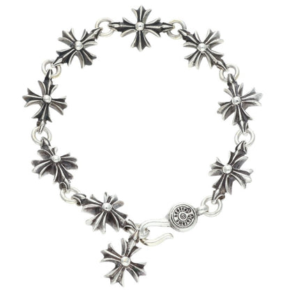 Chrome Hearts CO CH PLUS Cutout Silver Bracelet Size 9LINK