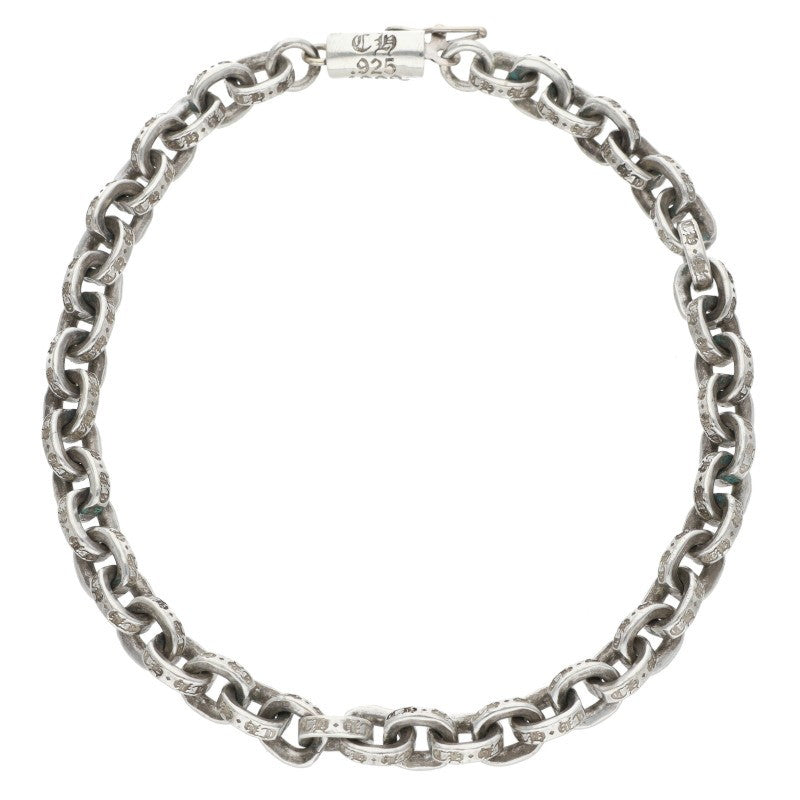 Chrome Hearts PAPER CHAIN Silver Bracelet 925 Size 7 Inch