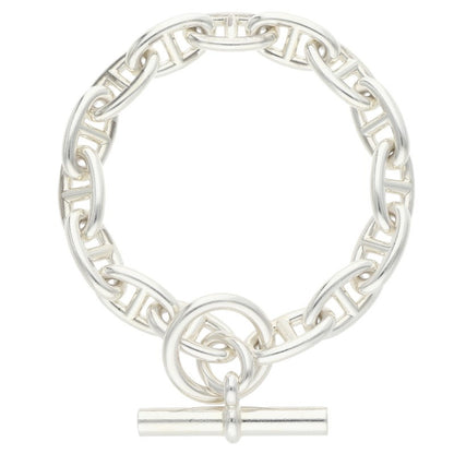 HERMES Chaine d'Ancre GM Silver Bracelet Size 15LINK