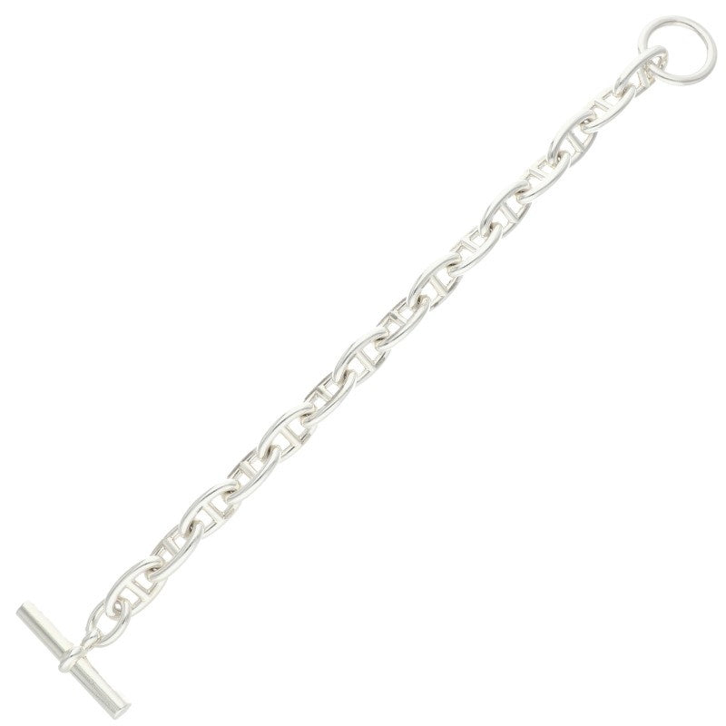 HERMES Chaine d'Ancre GM Silver Bracelet Size 15LINK
