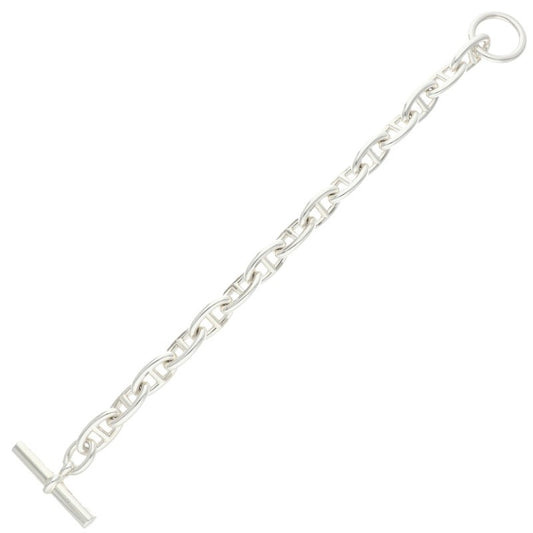 HERMES Chaine d'Ancre GM Silver Bracelet Size 15LINK