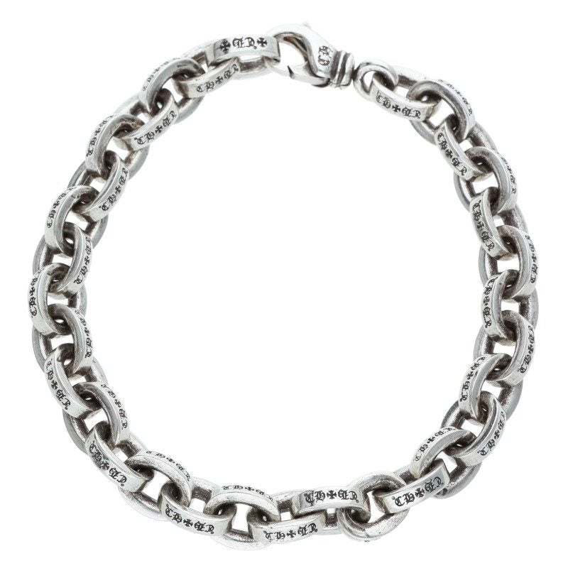 Chrome Hearts Large Paper Chain Silver Bracelet Size 8 Inch