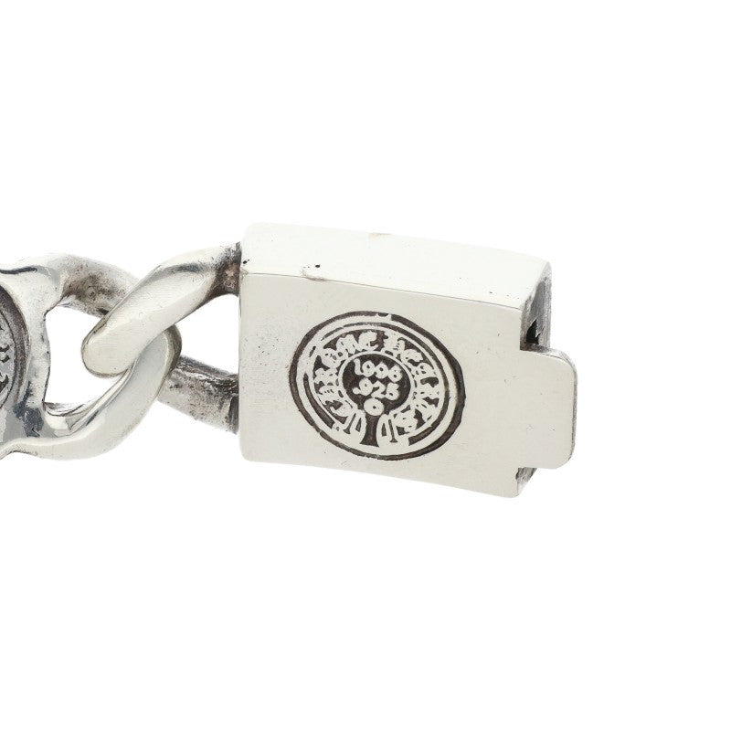 Chrome Hearts Small Cross Link Silver Bracelet Size 7LINK