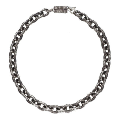 Chrome Hearts Paper Chain Silver Bracelet Size 7 Inch