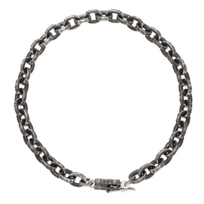 Chrome Hearts Paper Chain Silver Bracelet Size 7 Inch