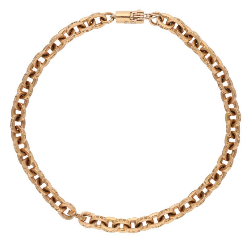 Chrome Hearts 22K Paper Chain Gold Bracelet Size 8 Inch