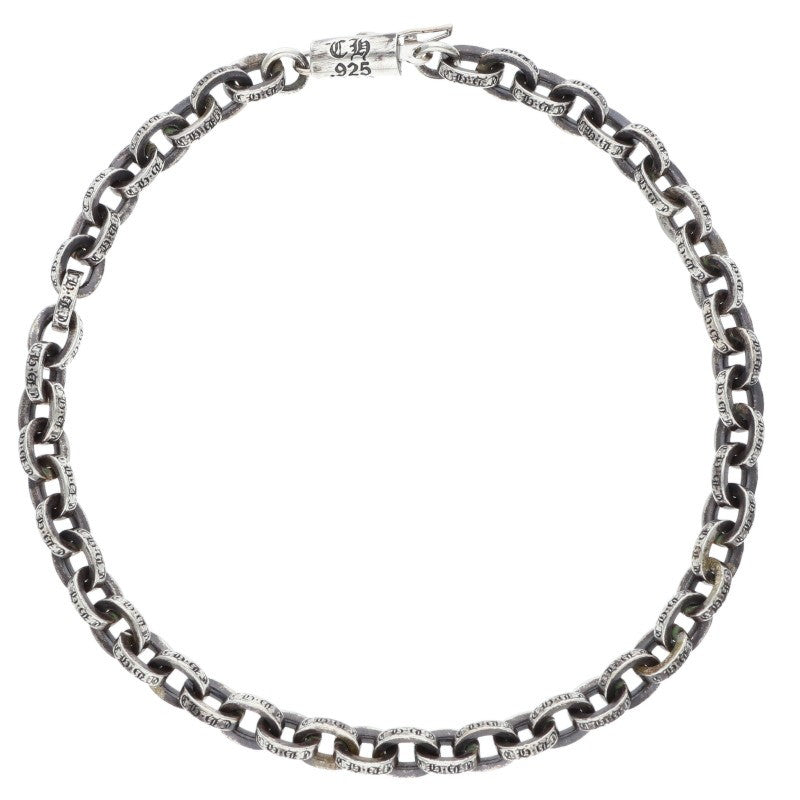 Chrome Hearts PAPER CHAIN Silver Bracelet Size 8 Inch