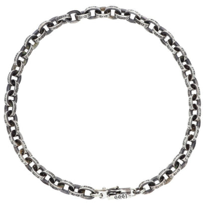 Chrome Hearts PAPER CHAIN Silver Bracelet Size 8 Inch