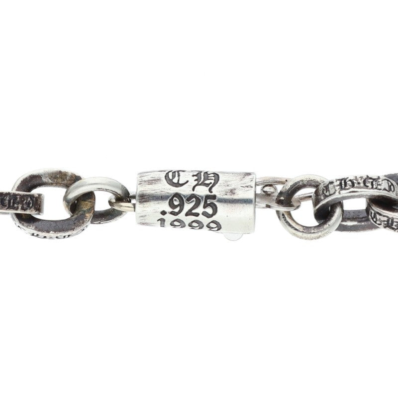 Chrome Hearts PAPER CHAIN Silver Bracelet Size 8 Inch