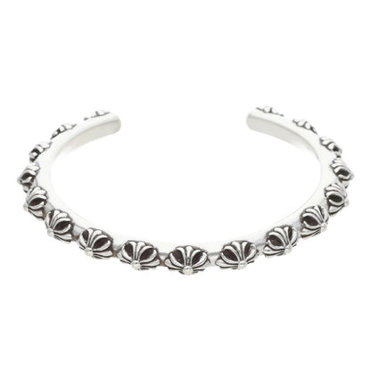 Chrome Hearts BANGLE CROSS Silver Bracelet Belt Size M