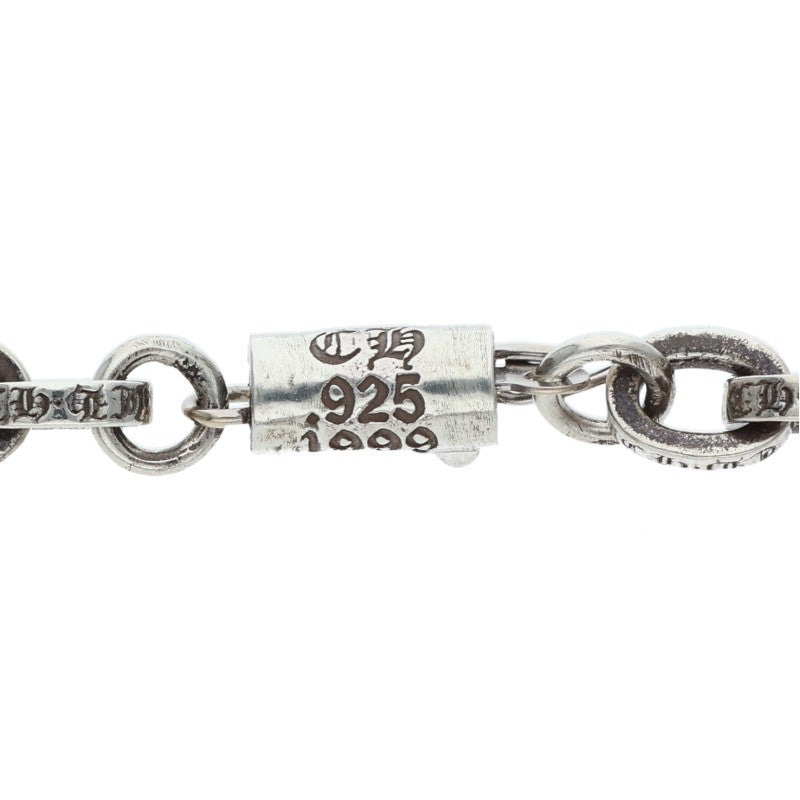 Chrome Hearts PAPER CHAIN Silver Bracelet Size 7 Inch