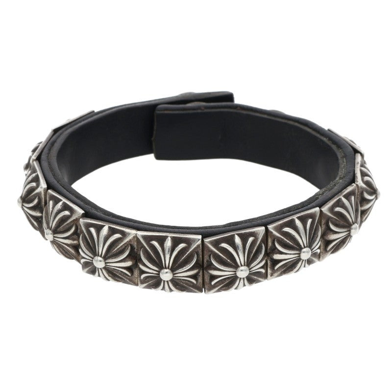 Chrome Hearts ZERO STUD SNGL ROW Bracelet Black/Silver