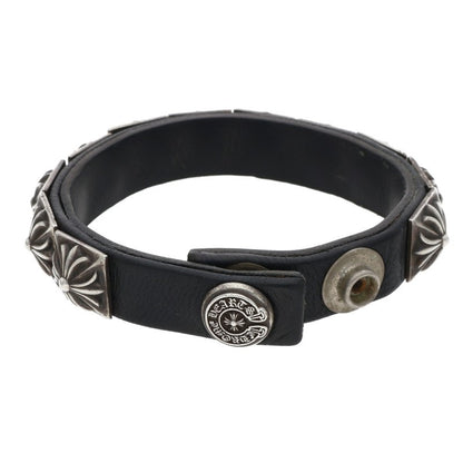 Chrome Hearts ZERO STUD SNGL ROW Bracelet Black/Silver