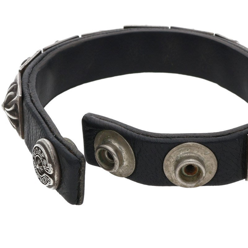 Chrome Hearts ZERO STUD SNGL ROW Bracelet Black/Silver