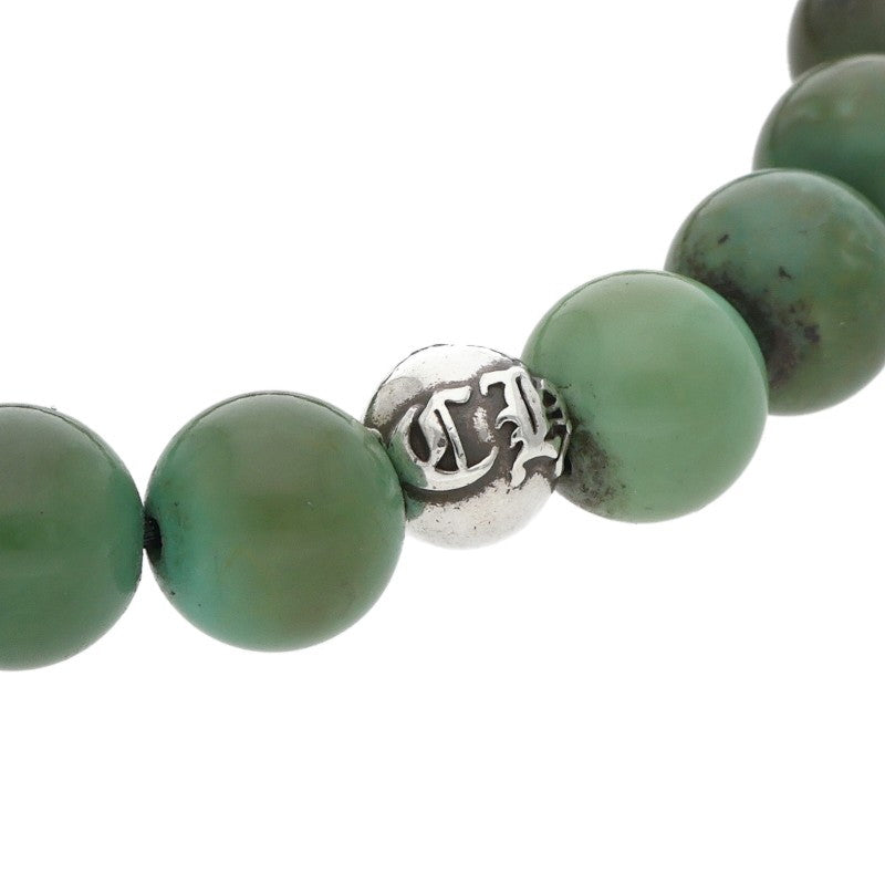 Chrome Hearts 8mm Turquoise Bead Bracelet Green/Silver