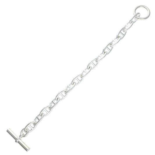 HERMES Chaine d'Ancre GM Silver Bracelet Size 15LINK