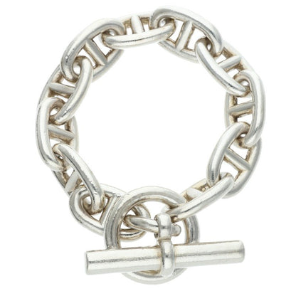 HERMES Chaine d'Ancre TGM Silver Bracelet Size 11LINK