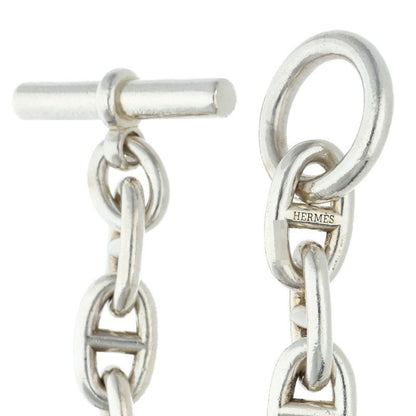 HERMES Chaine d'Ancre TGM Silver Bracelet Size 11LINK