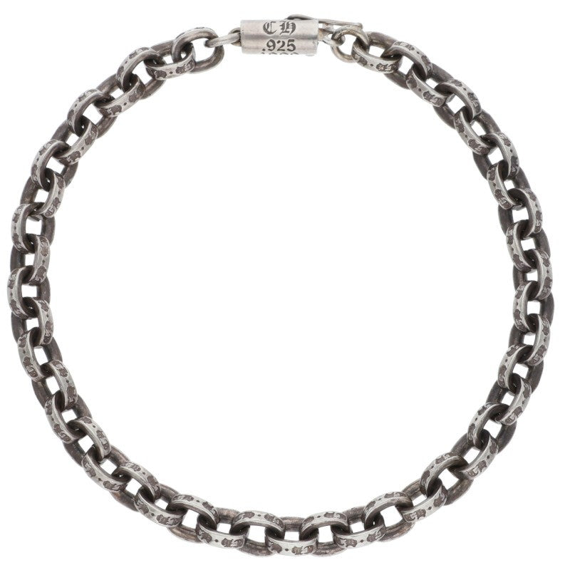 Chrome Hearts PAPER CHAIN Silver Bracelet Size 7 Inch