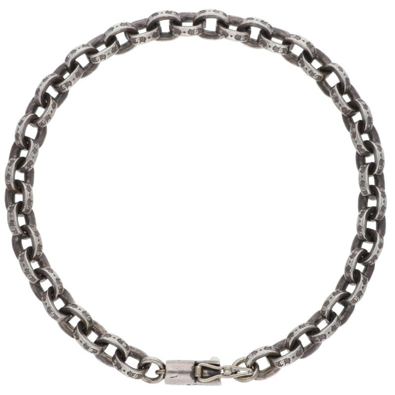 Chrome Hearts PAPER CHAIN Silver Bracelet Size 7 Inch