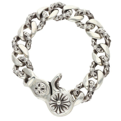 Chrome Hearts FNCY CHN LNK Silver Bracelet Size 15LINK